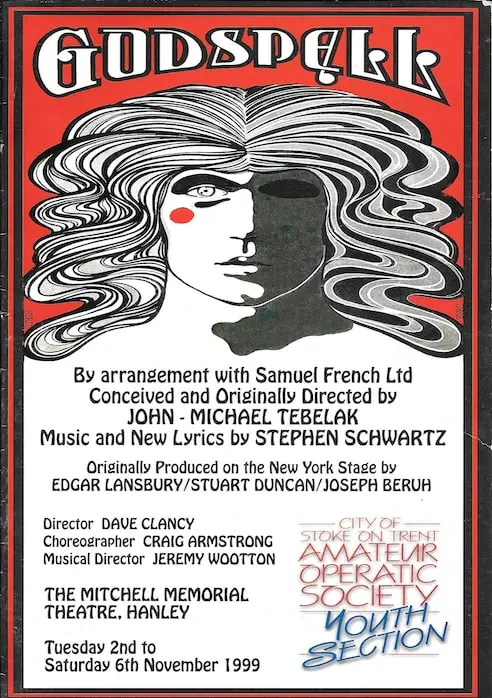Stoke Youth Musical Theatre Company's Godspell poster