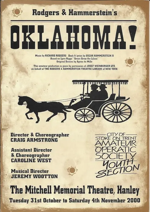 Stoke Youth Musical Theatre Company's Oklahoma! poster