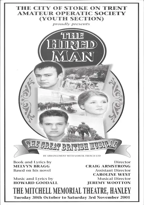 Stoke Youth Musical Theatre Company's The Hired Man poster