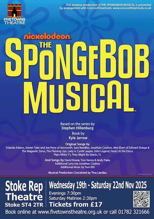 Five Towns Theatre's The Spongebob Musical poster