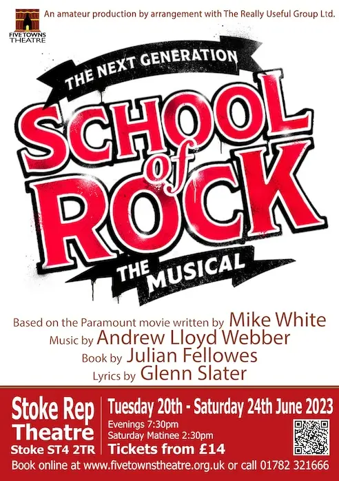 Five Towns Theatre's School of Rock poster