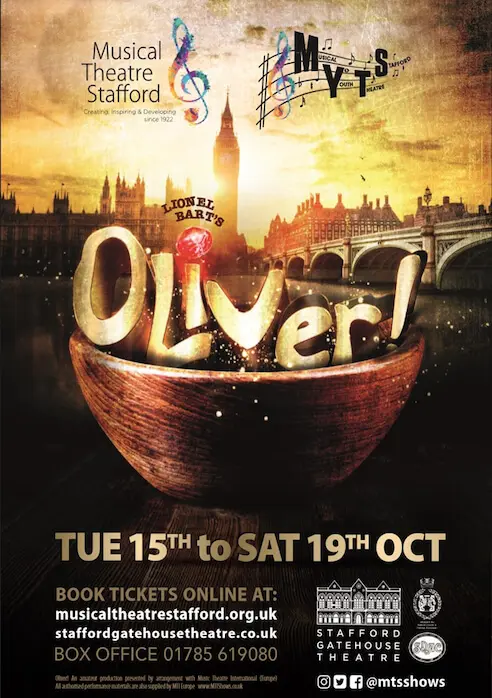 Musical Theatre Stafford's Oliver! poster