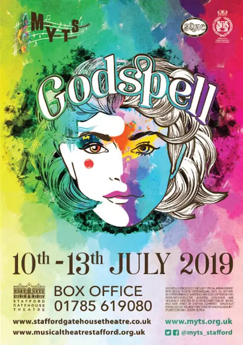 Musical Youth Theatre Stafford's Godspell poster