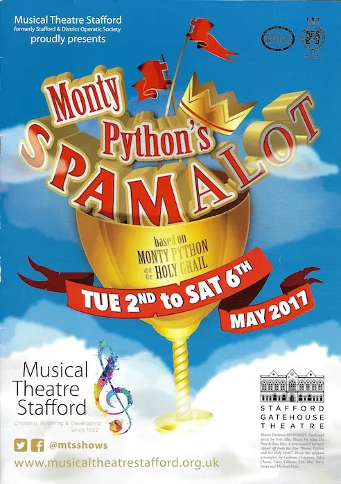 Musical Theatre Stafford's Spamalot poster
