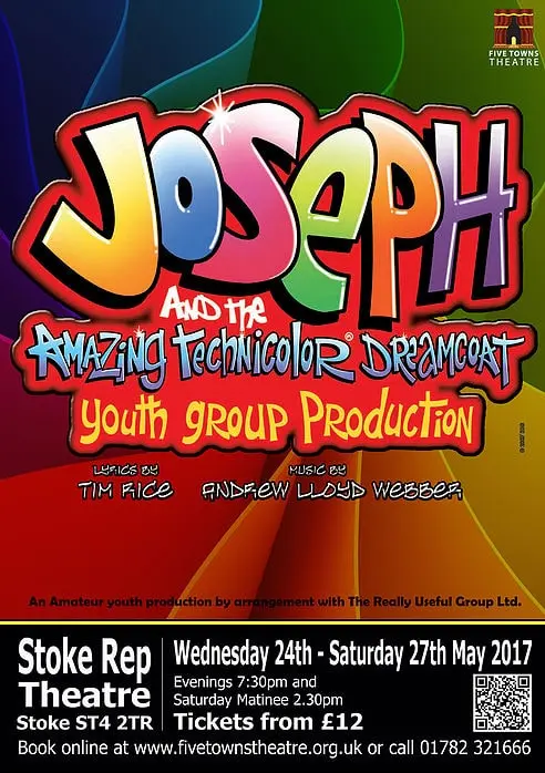 Five Towns Theatre's Joseph and the Amazing Technicolor Dreamcoat poster