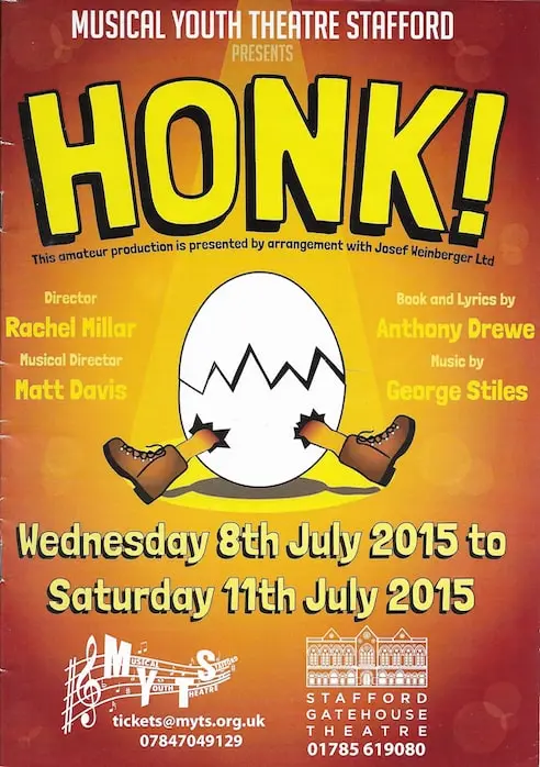Musical Youth Theatre Stafford's Honk! poster