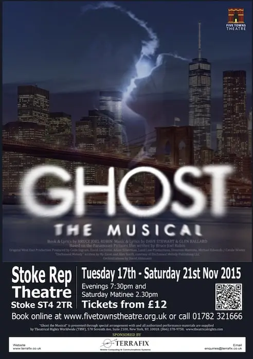 Five Towns Theatre's Ghost poster