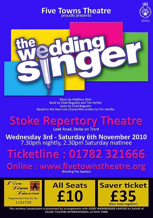 Five Towns Theatre's The Wedding Singer poster