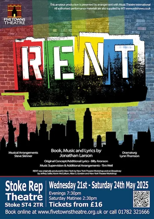 Five Towns Theatre's Rent poster