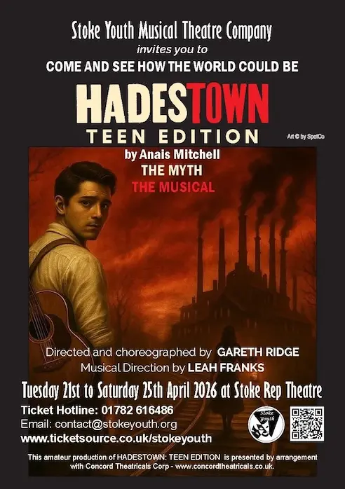 Stoke Youth Musical Theatre Company's Hadestown poster