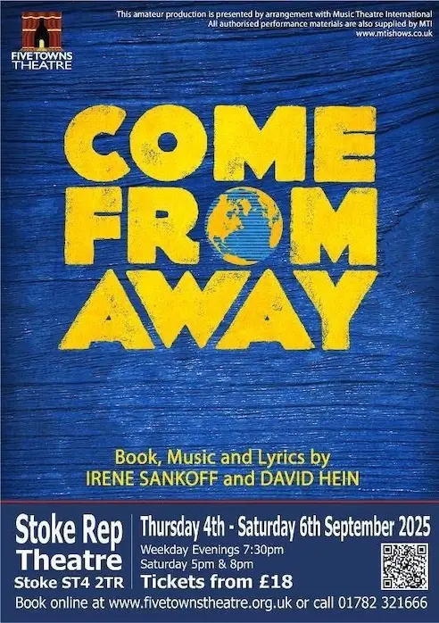 Five Towns Theatre's Come From Away poster