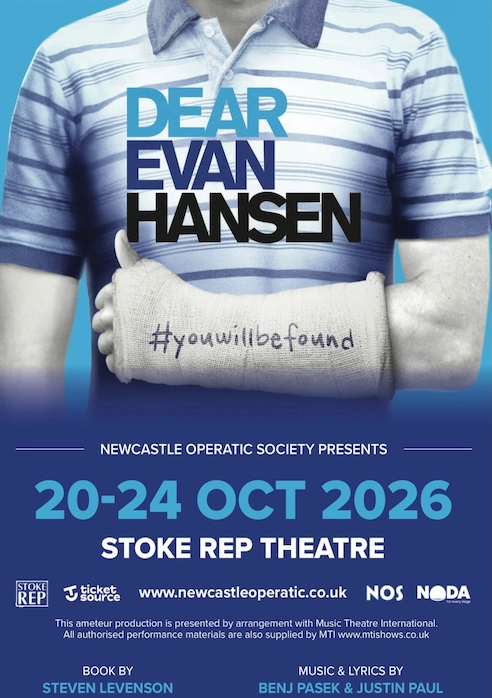 Newcastle Operatic Society's Dear Evan Hansen poster